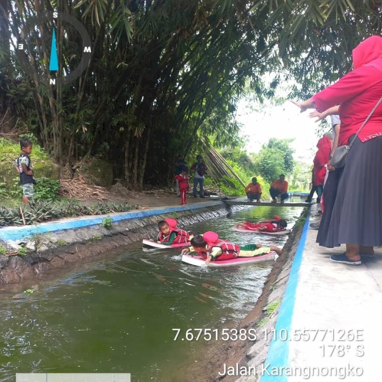 Sungai Poitan Klaten Dipilih Sebagai Taman Edukasi Kebencanaan Usia Dini (TK dan PAUD)