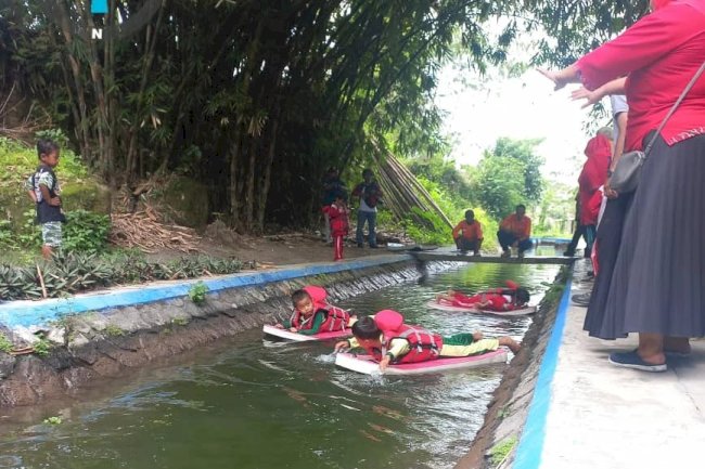 Sungai Poitan Klaten Dipilih Sebagai Taman Edukasi Kebencanaan Usia Dini (TK dan PAUD)
