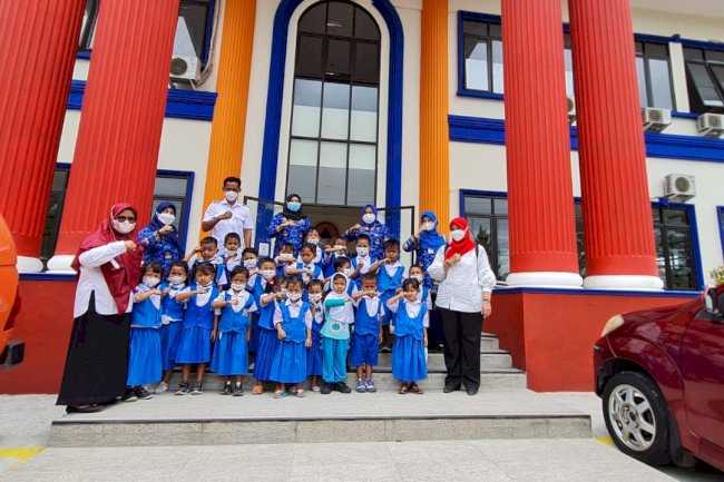 Kunjungan TK Pertiwi Cawas IV ke Kantor BPBD Kabupaten Klaten