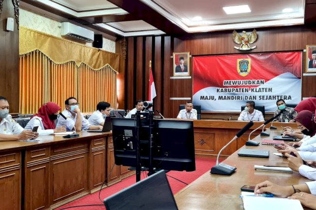 Optimalisasi Pengelolaan dan Pelayanan Informasi Publik, BPBD Klaten Ikuti Rakor Penanganan Pengaduan