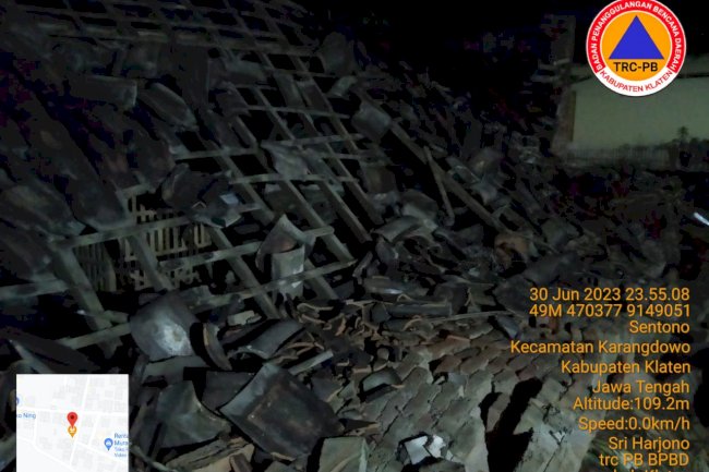 Info Dampak Kejadian Bencana Gempa Bumi 6,4 SR di Wilayah Kabupaten Klaten