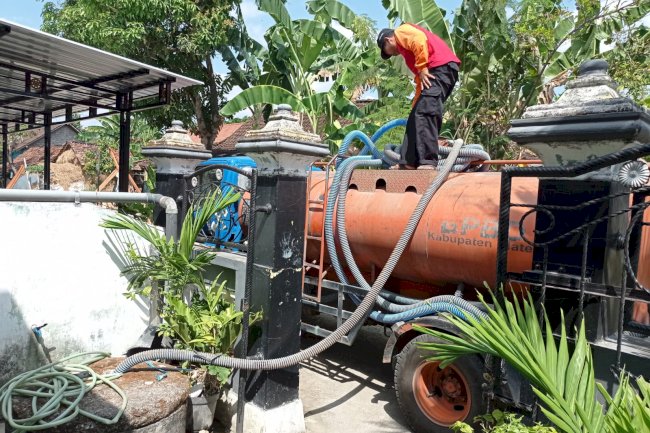 Penanganan Kekeringan, BPBD Klaten Distribusikan Air Bersih 30.000 Liter di desa Jambakan kecamatan Bayat