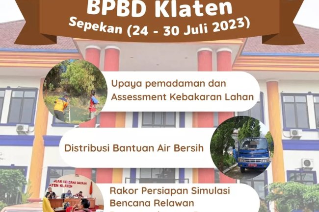 BPBD Klaten Sepekan (24 - 30 Juli 2023)