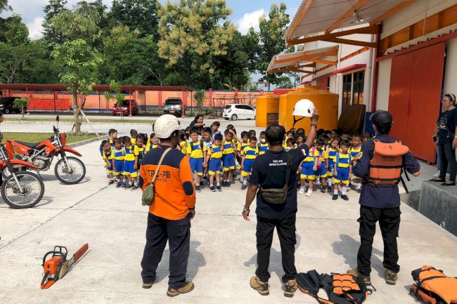 Edukasi Pengenalan Bahaya Bencana, BPBD Kabupaten Klaten Menerima Kunjungan Dari KB-TK Pangudi Luhur Soegijapranata