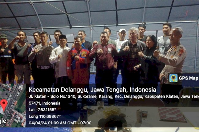 Kunjungan Wakapolres Klaten ke Posko Penanggulangan Bencana (PB) Lebaran, BNPB – BPBD Kabupaten Klaten 2024