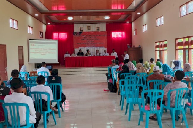 Sosialisasi KIE Rawan Bencana di desa Jogoprayan, kecamatan Gantiwarno