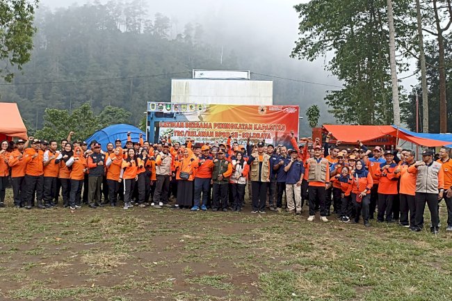 BPBD Klaten Mengikuti Latihan Gabungan TRC/Relawan se-Solo Raya di Tawangmangu