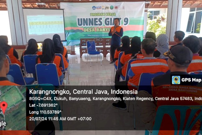 Pelatihan Mitigasi Bencana di desa Banyuaeng, kecamatan Karangnongko