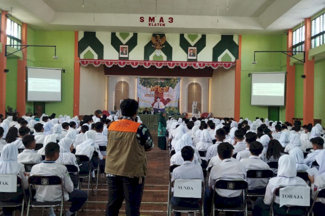 Sosialisasi Tanggap Bencana di SMA Neger 3 Klaten dalam rangka MPLS