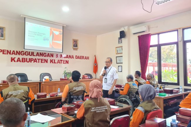 Pelatihan Training of Fasilitator (ToF) Unit Layanan Disabilitas Penanggulangan Bencana (ULD-PB) BPBD Kabupaten Klaten