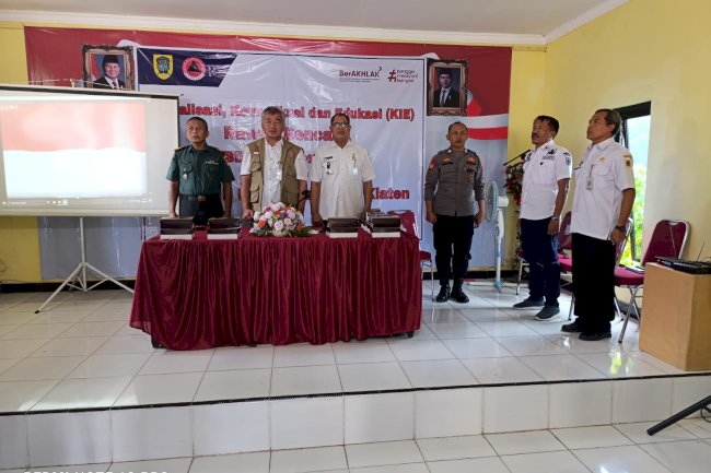 Sosialisasi Komunikasi, Informasi, dan Edukasi (KIE) Rawan Bencana di desa Ngrundul, Kebonarum dan desa Kahuman, Ngawen