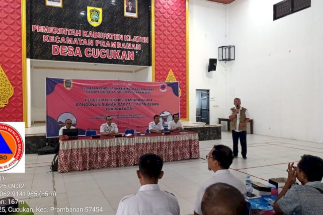 Sosialisasi Bangunan Rumah Tahan Gempa (Barrataga) di desa Cucukan, Prambanan