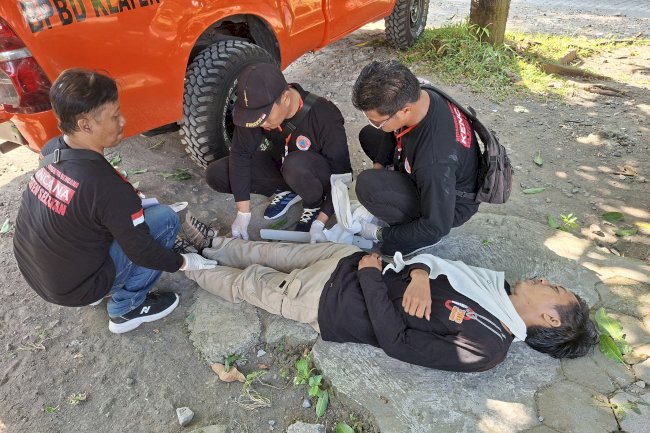 Pelatihan dan Pembekalan Tim Reaksi Cepat (TRC) Kecamatan Klaten Selatan di BPBD Kabupaten Klaten
