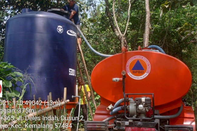 Distribusikan Air Bersih 9 Tangki di Desa Sidorejo, Tegalmulyo, dan desa Tlogowatu, Kecamatan Kemalang