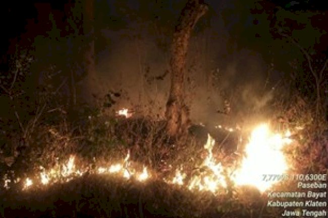 Kebakaran Lahan Desa Paseban (Bukit Jabalakat) Kecamatan Bayat