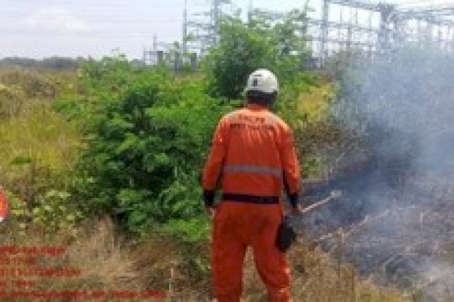 Kebakaran Lahan Desa Troketon Kecamatan Pedan