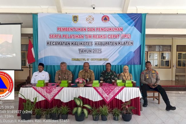 Pengukuhan TRC BPBD Klaten Kecamatan Kalikotes