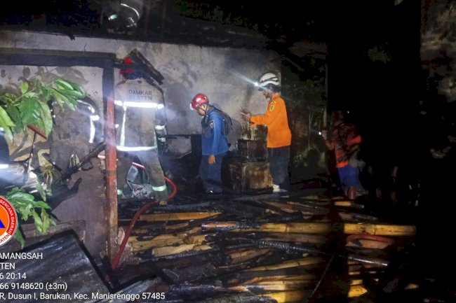 Lupa Matikan Kompor Saat Masak Air, Rumah Warga di Manisrenggo Terbakar