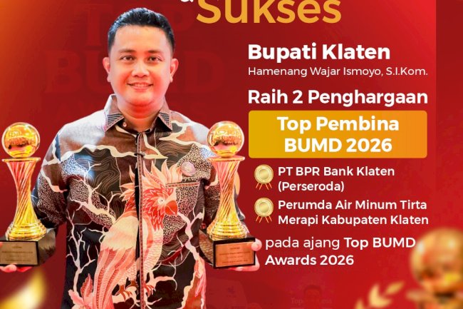 Pemkab Klaten Raih 2 Penghargaan Top Pembina BUMD 2026