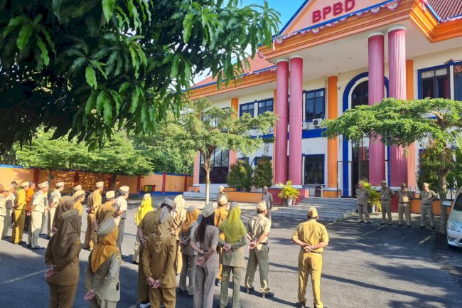 Wujud Disiplin dan Kesiapan Personel, BPBD Klaten Adakan Apel Pagi 