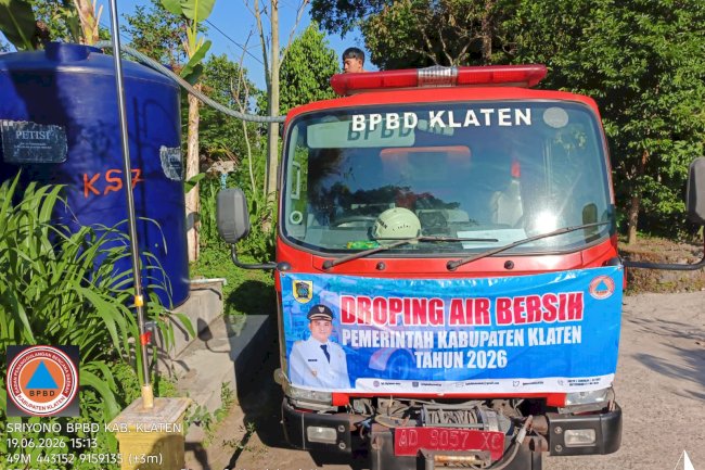 Droping Air Bersih 15 Tangki/ 70.000 Liter ke Kecamatan Kemalang