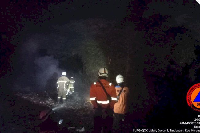 Kebakaran Sampah TPA  di Desa Tarubasan, Kecamatan Karanganom