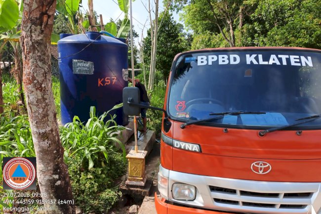 Droping Air Bersih 12 Tangki ke Empat Desa di Kecamatan Kemalang