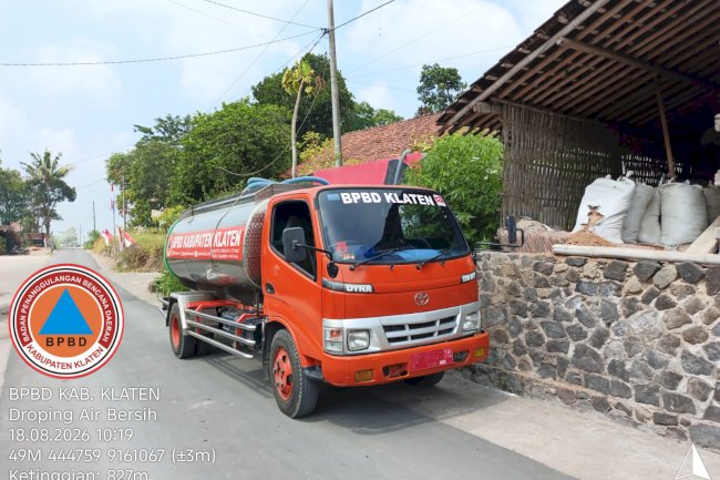 Droping Air Bersih 12 Tangki ke Empat Desa di Kecamatan Kemalang
