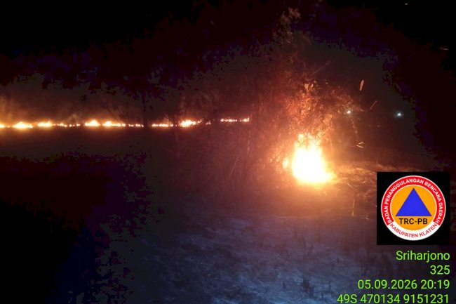 Kebakaran Lahan seluas 3.000 m² di Desa Kaligawe, Kecamatan Pedan