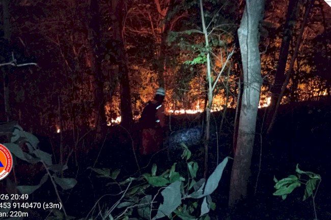 Kebakaran Hutan luasan terbakar ± 3,6 Ha di Kawasan Gunung Gede, Desa Paseban, Kecamatan Bayat