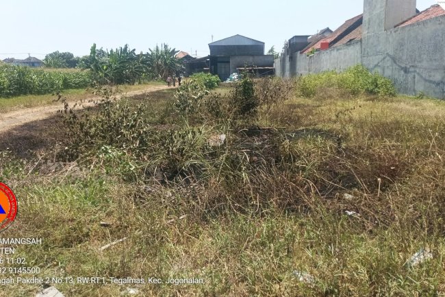 Kebakaran Lahan dengan Luasan ± 600 m² di desa Prawatan, Kecamatan Jogonalan