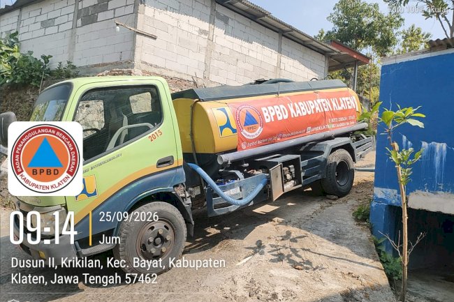 Droping Air Bersih 5 Tangki / 25.000 Liter ke 3 Kecamatan, 5 Desa - Dampak Kekeringan