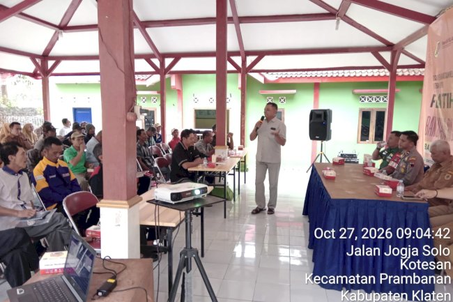 Sosialisasi Bangunan Rumah Rakyat Tahan Gempa (BARRATAGA) di Desa Kotesan, Kecamatan Prambanan