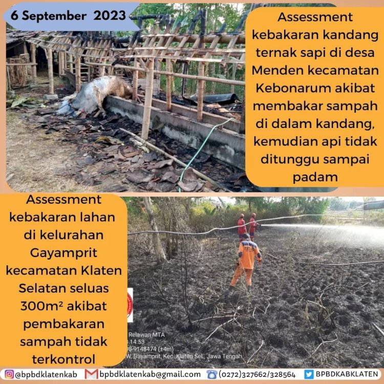 BPBD Kabupaten Klaten Sepekan (04 - 10 September 2023)