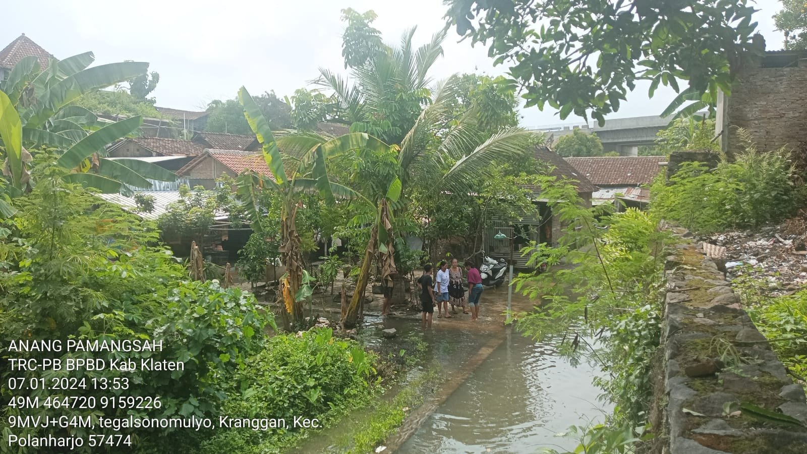 Pondasi Tidak Kuat Menahan Beban, Talud di Desa Kranggan Kecamatan Polanharjo Longsor