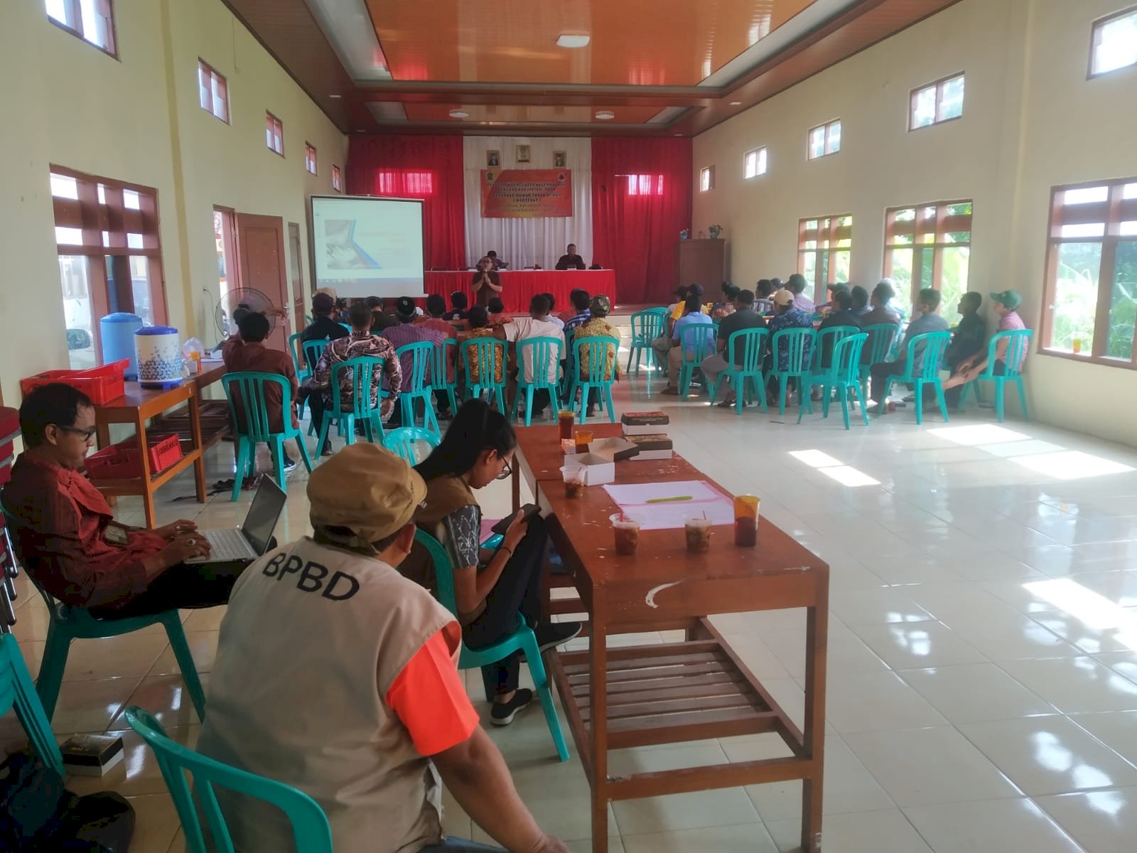 Pelatihan Penguatan Kelembagaan Bencana Kabupaten/ Kota, Sosialisasi BARATAGA di desa Jogoprayan kecamatan Gantiwarno