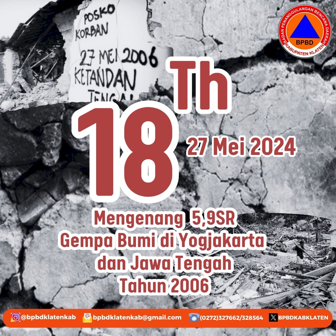 Mengenang Gempa Bumi Yogyakarta 18 Tahun Silam