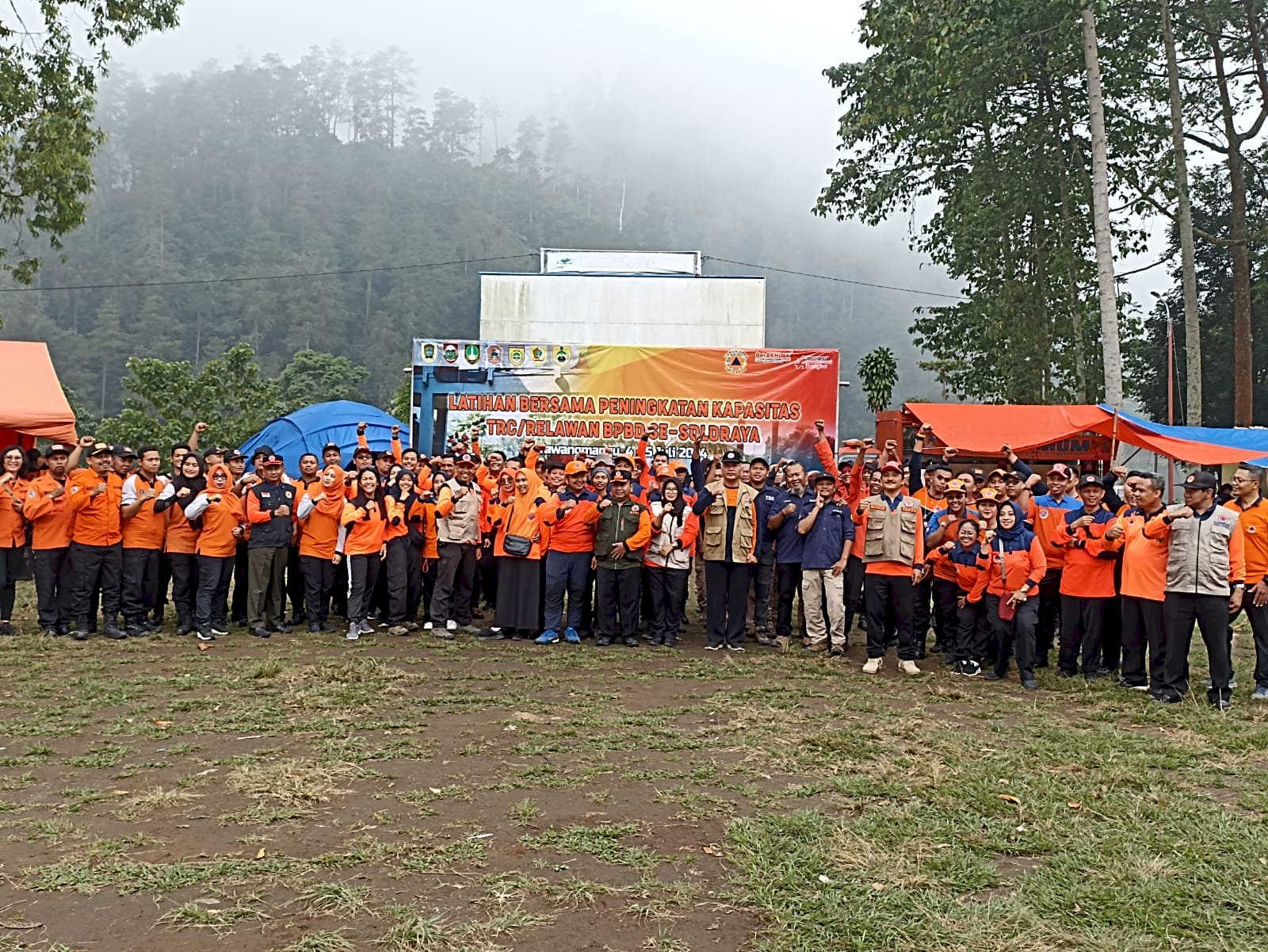 BPBD Klaten Mengikuti Latihan Gabungan TRC/Relawan se-Solo Raya di Tawangmangu