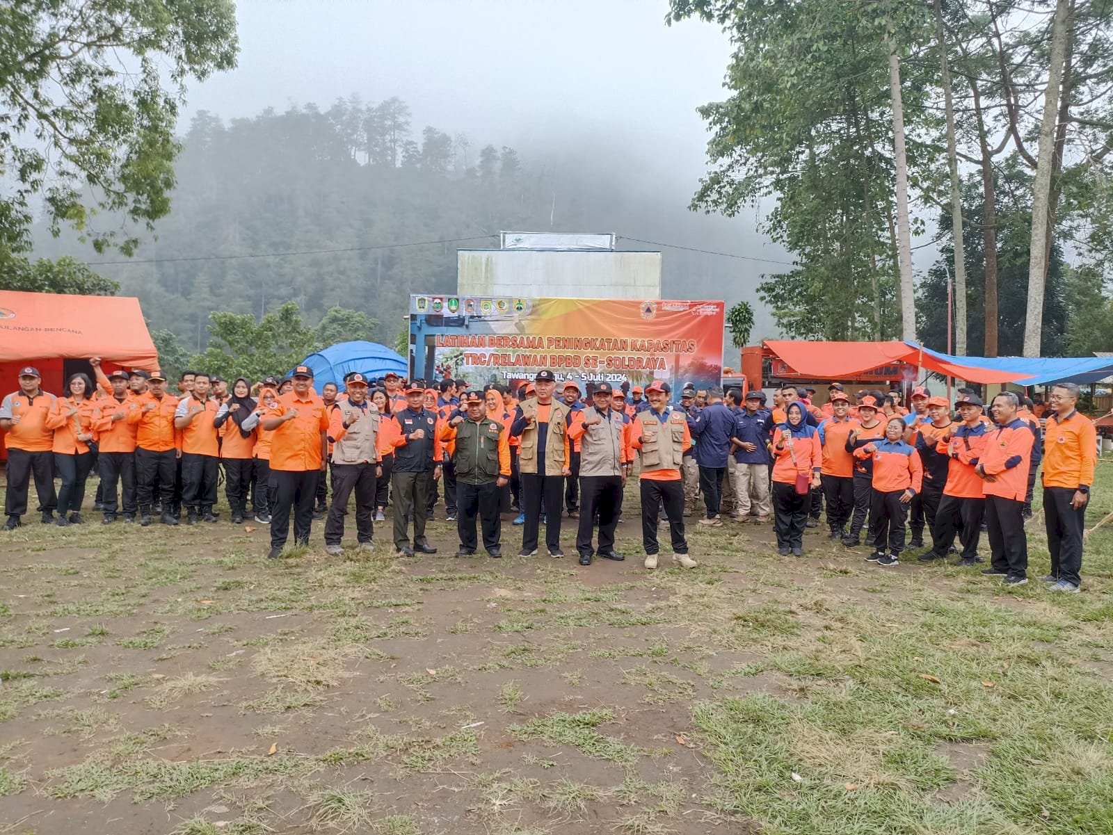 BPBD Klaten Mengikuti Latihan Gabungan TRC/Relawan se-Solo Raya di Tawangmangu