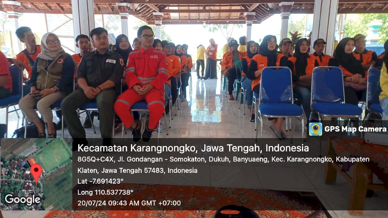 Pelatihan Mitigasi Bencana di desa Banyuaeng, kecamatan Karangnongko