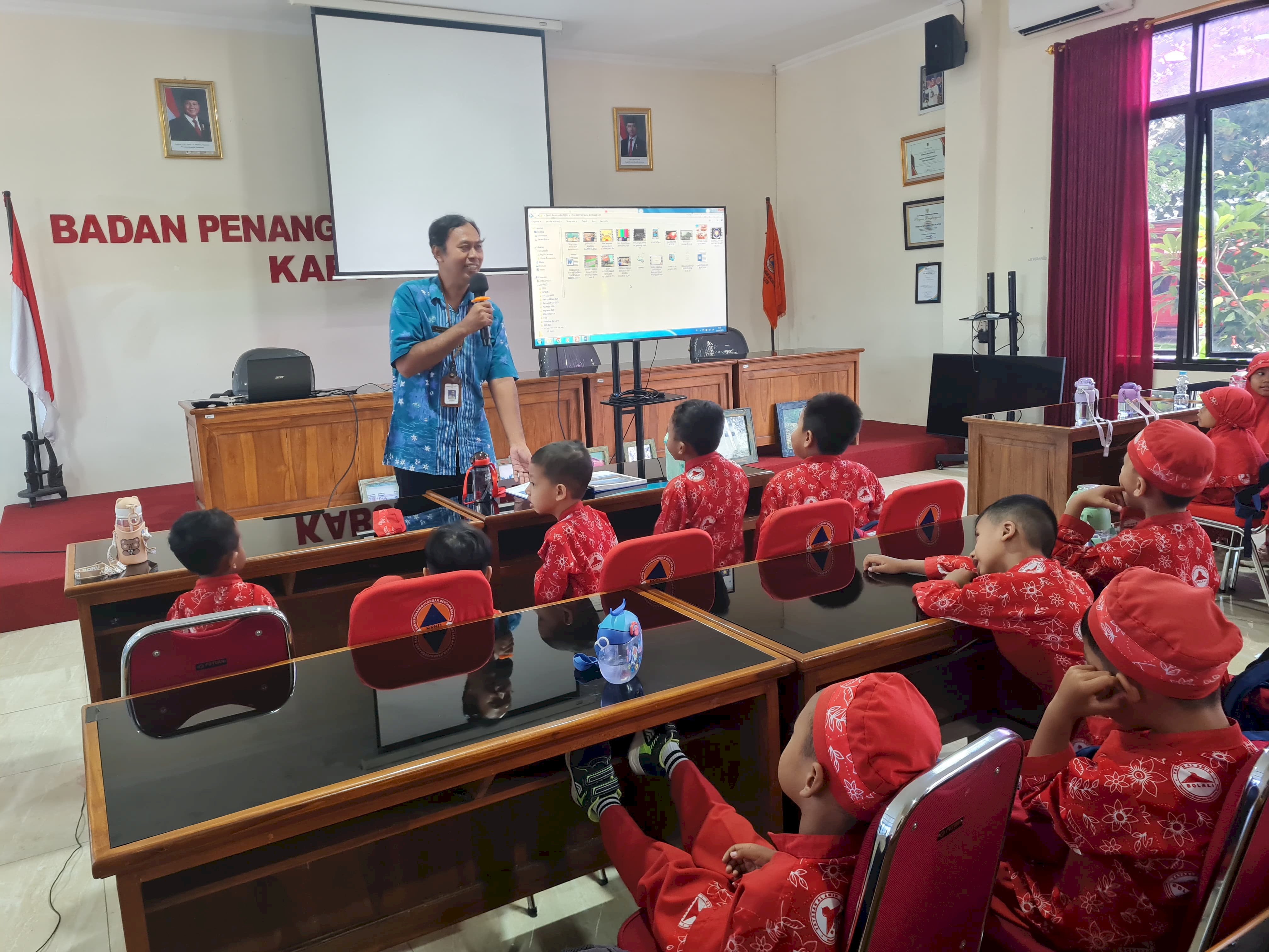 Kunjungan Edukasi Bencana dari TK Al Amin Wonosari
