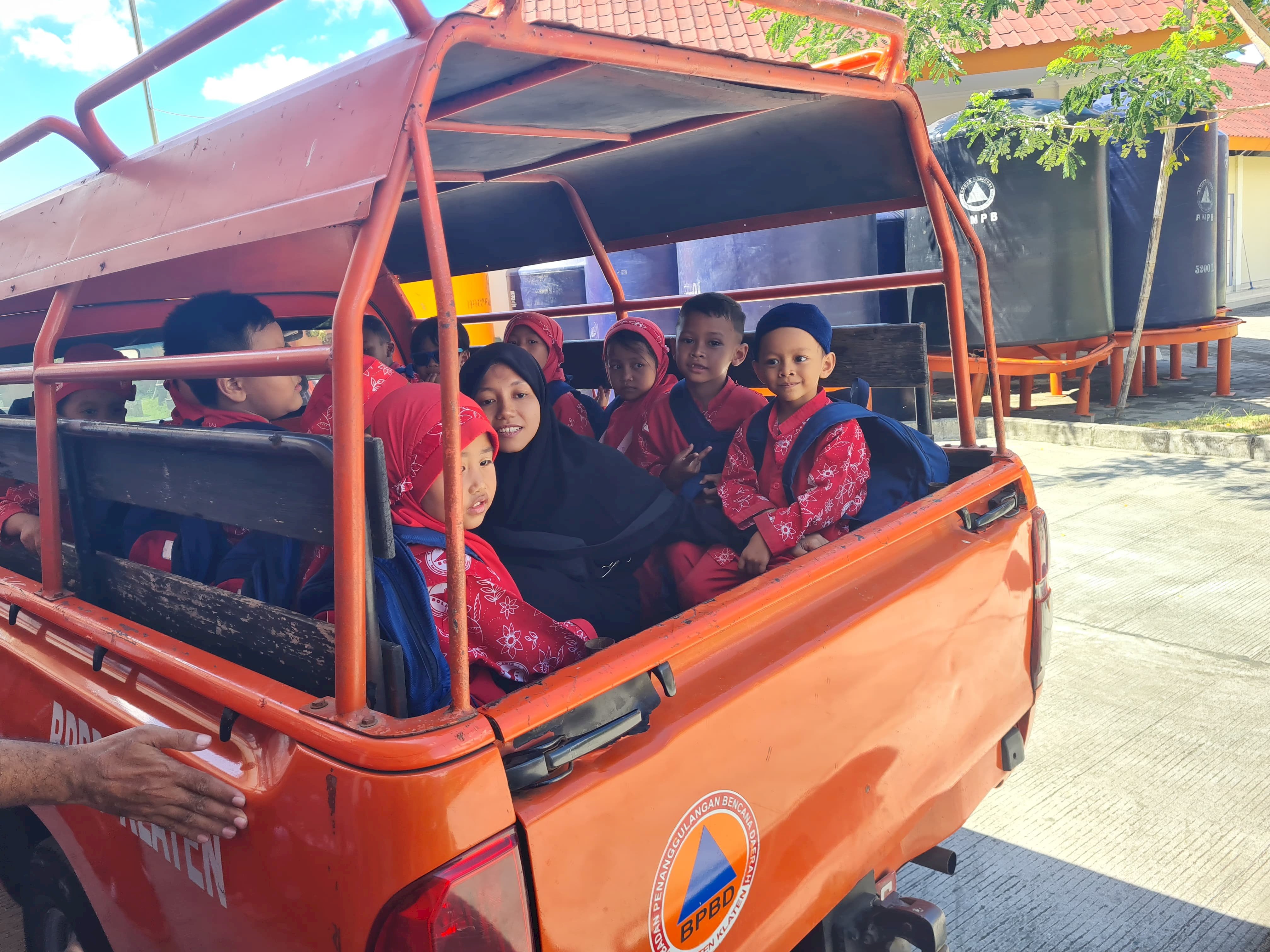 Kunjungan Edukasi Bencana dari TK Al Amin Wonosari
