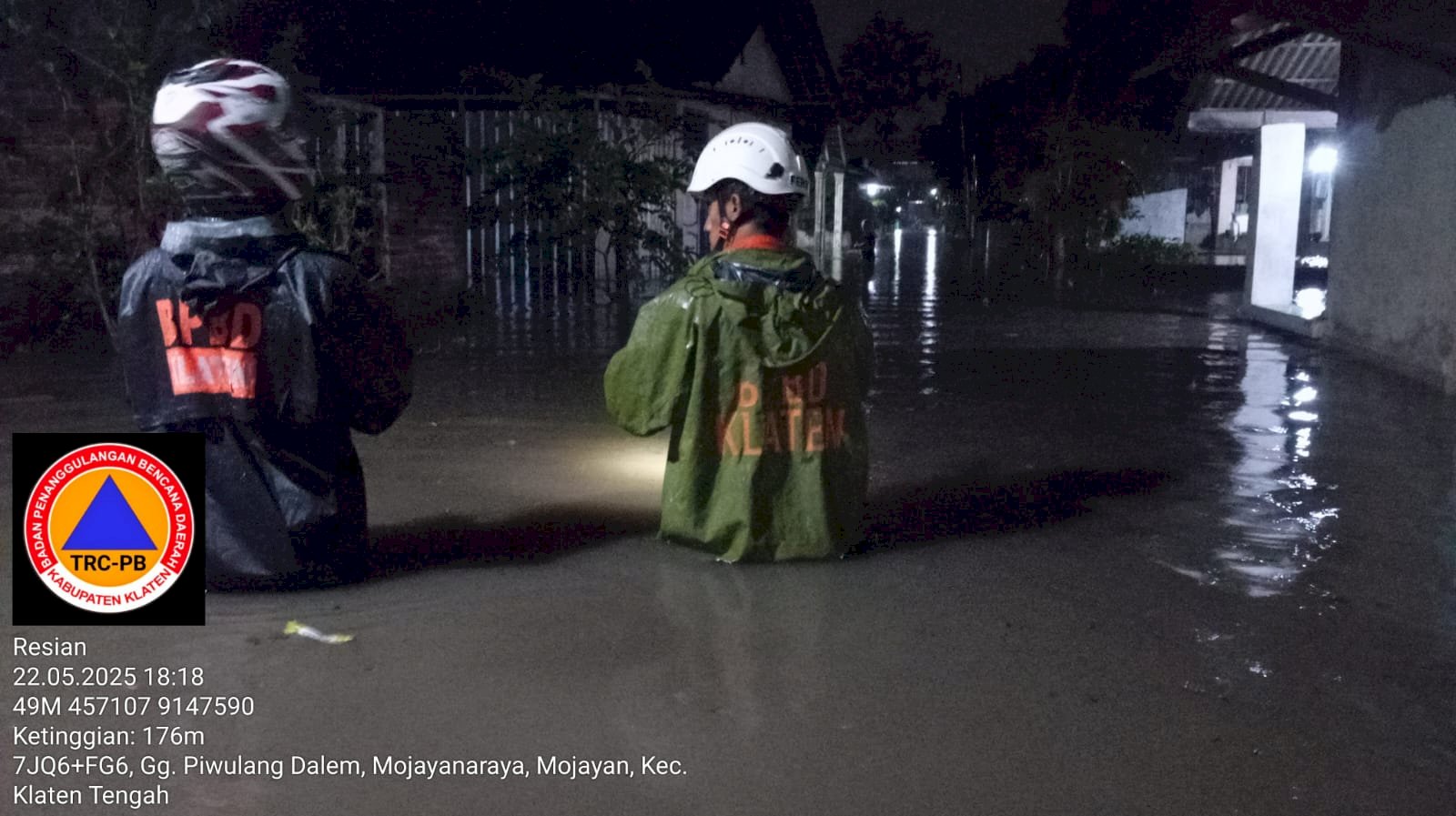 BPBD Klaten Sigap Respon Banjir di Belang Wetan, Klaten Utara dan Mojayan, Klaten Tengah