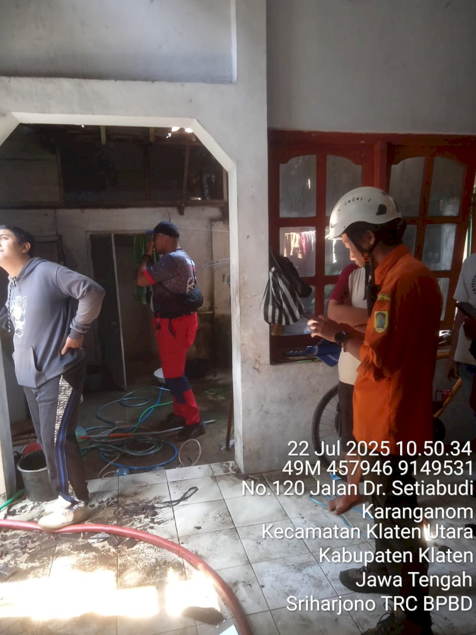Kebakaran Rumah di Desa Karanganom, Kecamatan Klaten Utara