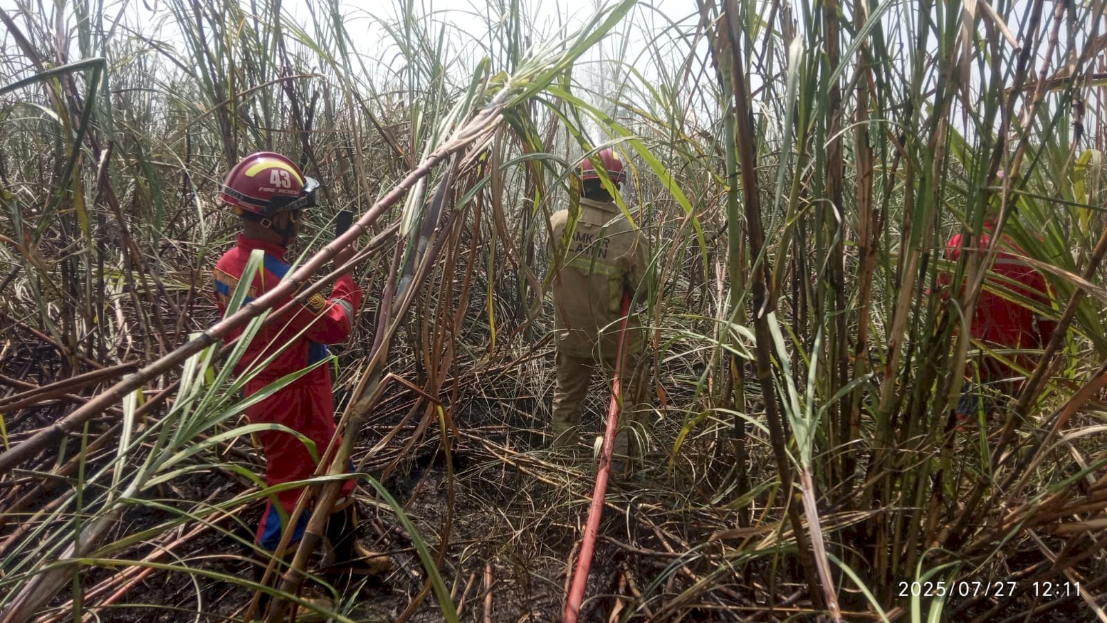 Kebakaran Lahan Seluas 0,53 Ha di Desa Kwarasan, Kecamatan Juwiring