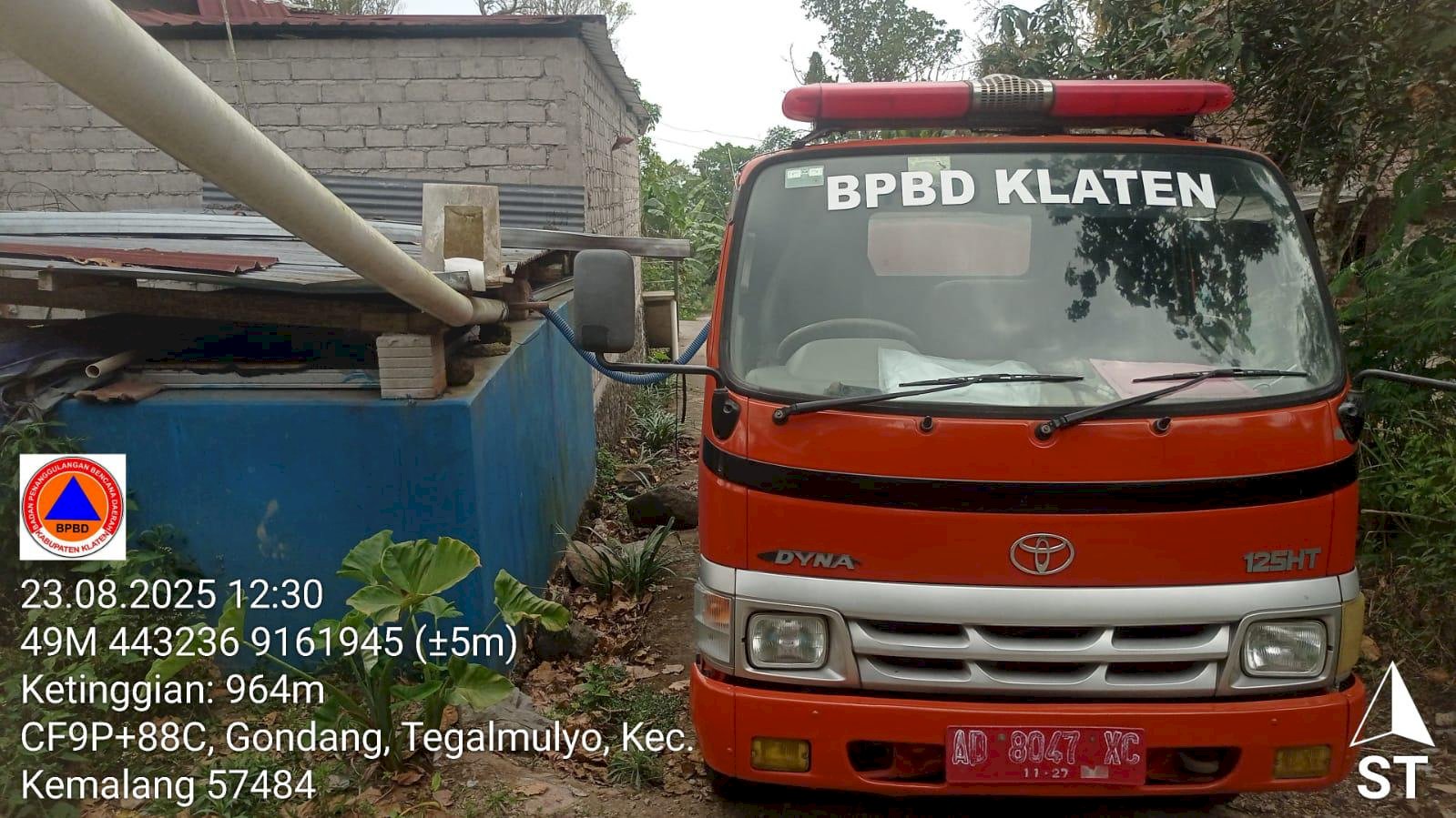 Distribusikan Air Bersih 9 Tangki di Kecamatan Kemalang dan Kecamatan Karangnongko