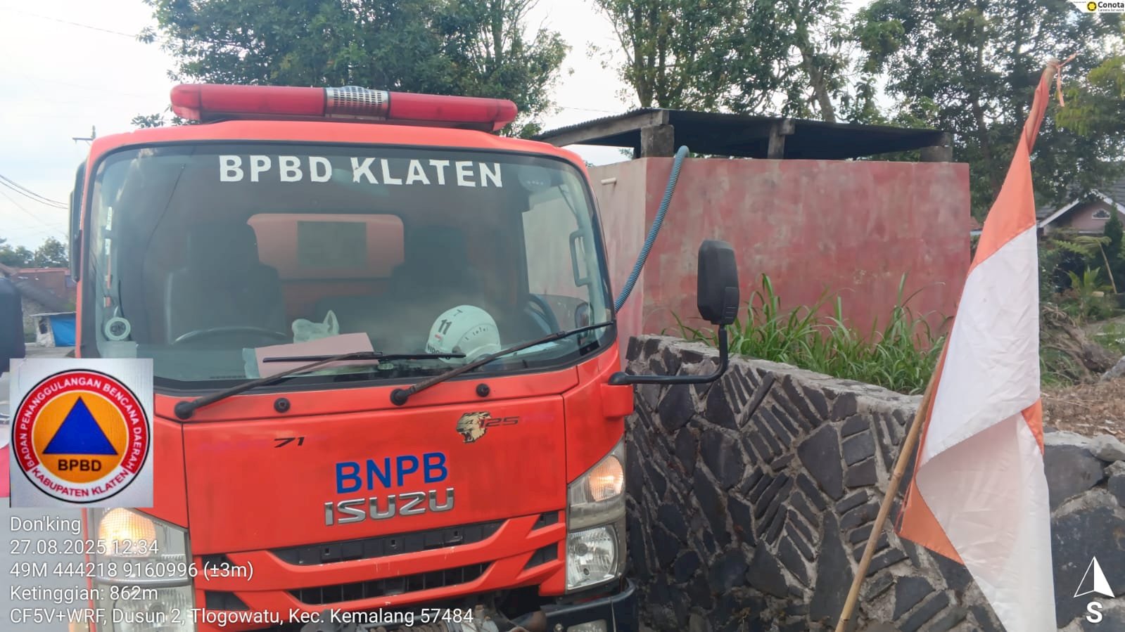 Infografis Droping Air Bersih periode 04-27 Agustus 2025 BPBD Kabupaten Klaten