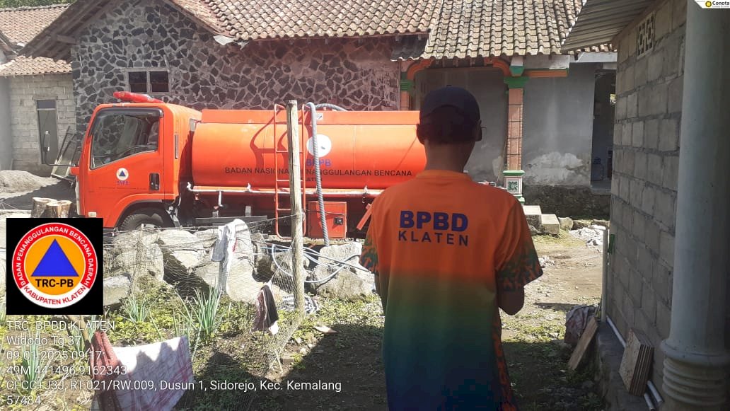 Infografis Droping Air Bersih periode 04 Agustus - 01 September 2025 BPBD Kabupaten Klaten