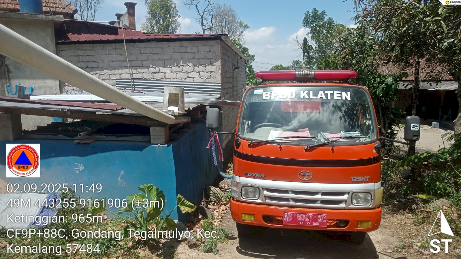 Distribusikan Air Bersih 9 Tangki di Desa Tlogowatu, Tegalmulyo, dan Desa Kendalsari, Kecamatan Kemalang