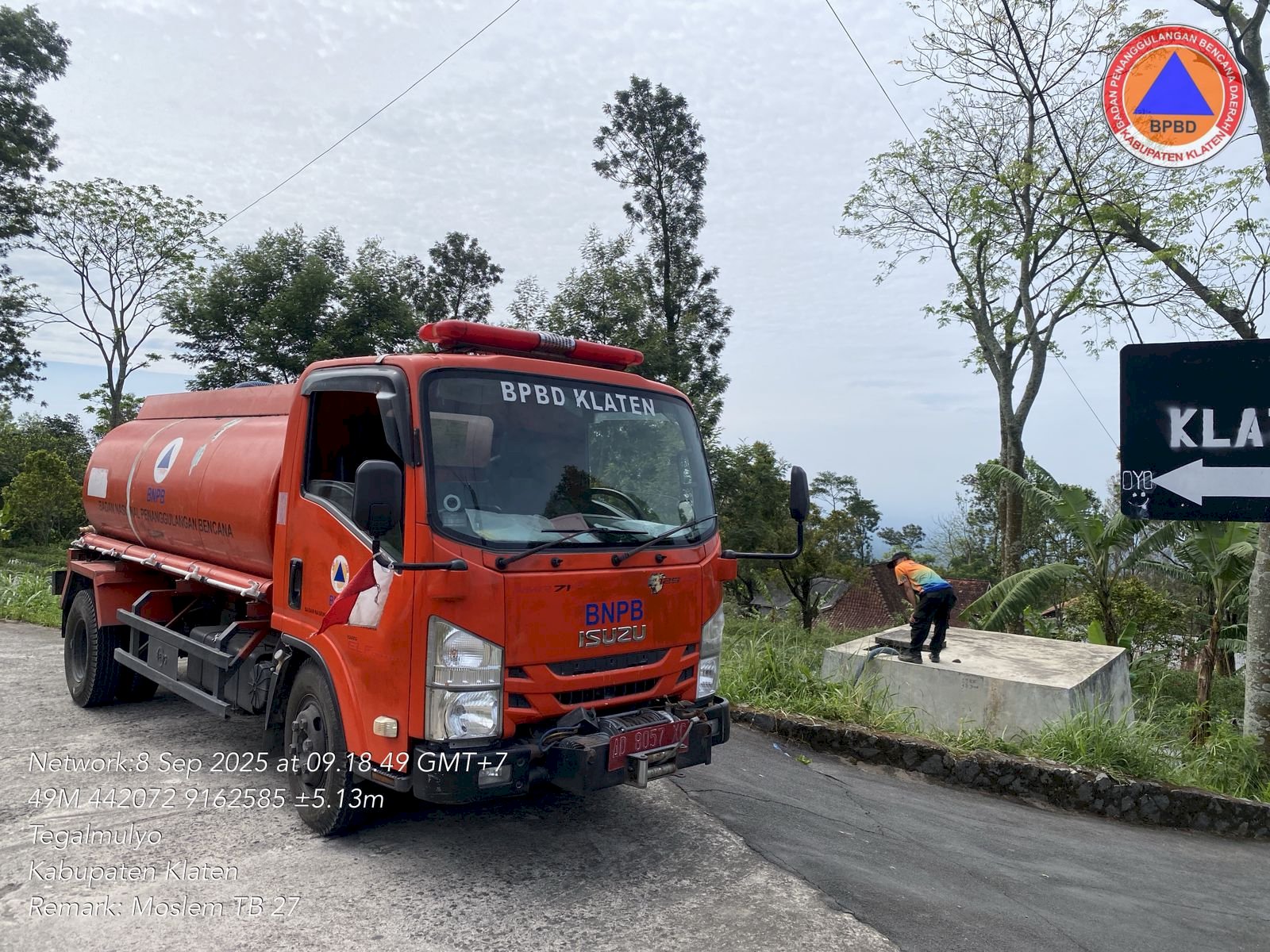 Distribusikan Air Bersih 9 Tangki di Empat Desa, Kecamatan Kemalang